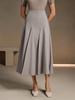 Asymmetrical Pleated Elegant Women's Hip-Hugging Skirt - Europe 2025 Fashion