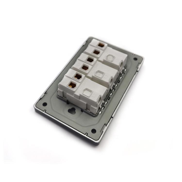 C3 Series Black Frame Middle East 3gang 1way 2way Wall Switch Board