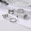 Herzschmuck Totenkopf Ring Gesicht 6er Set
