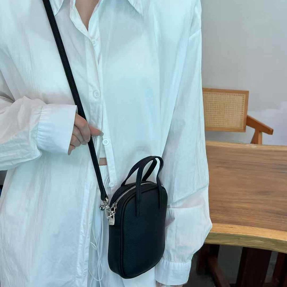 2025 Simple Small Genuine Leather Crossbody Bag First Layer Of Cowhide Women Handbags Purse Mini Shoulder Bag With Handle