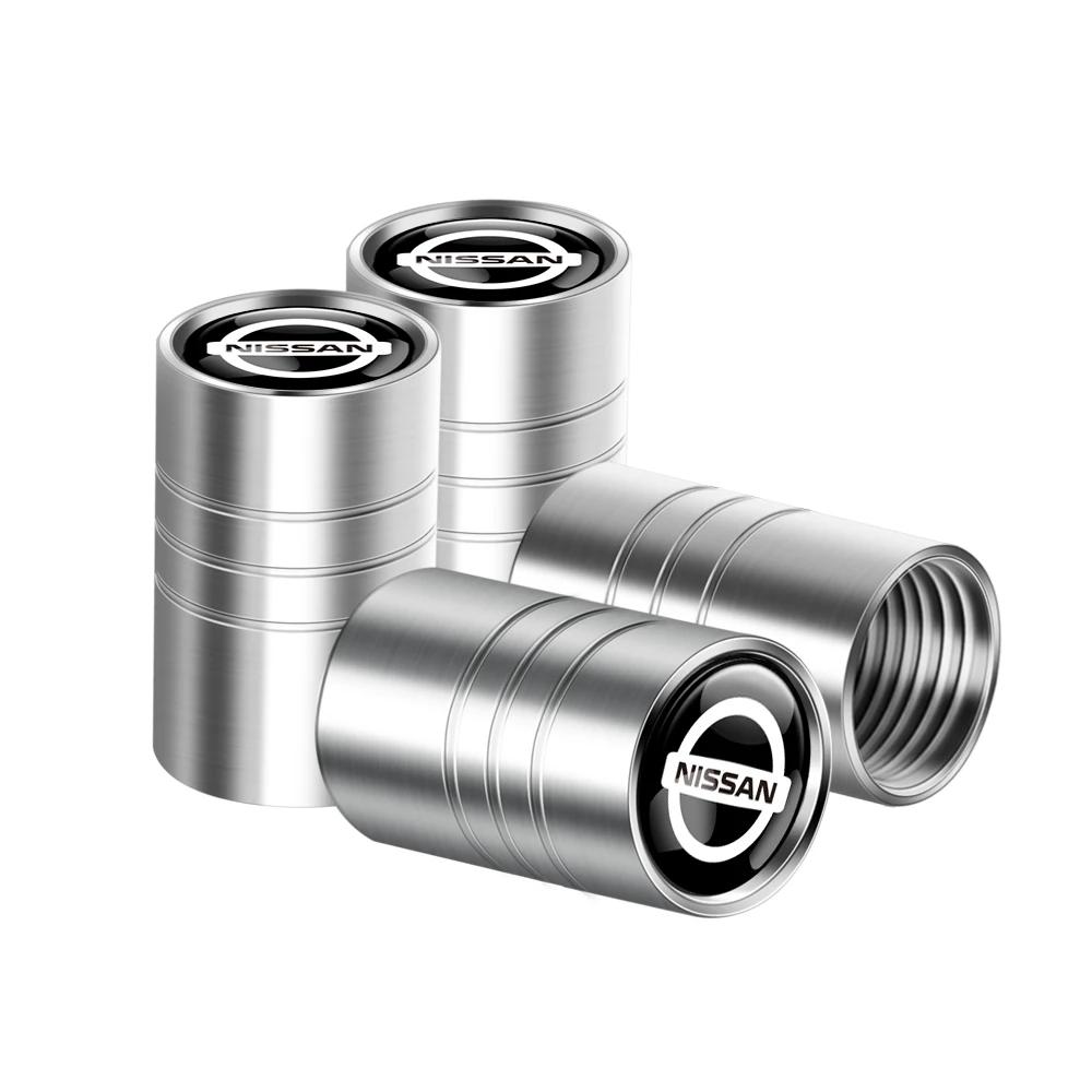 4Pcs Car Sports Logo Metal Wheel Tire Valve Stem Caps Cover For Nissan Note Nismo Sylphy X-trail Sunny GTR Leaf Teana