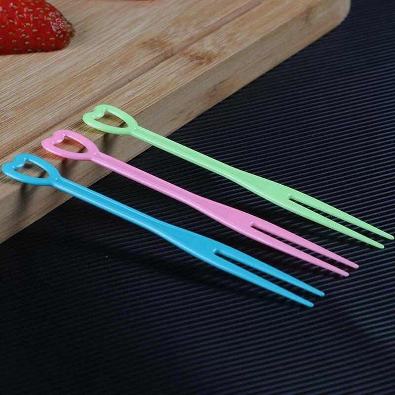 HANDUNYOU Disposable Heart-shaped Fruit Picks