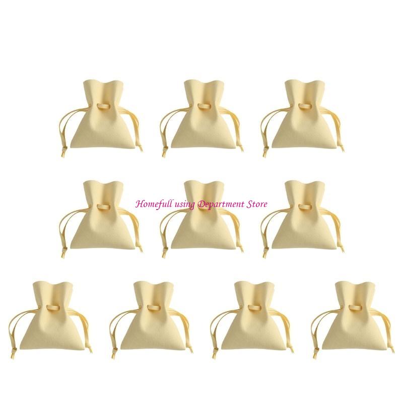 Elegant Multicolor Leather Jewelry Bag Earring Organizers for Various Occasions жёлтый