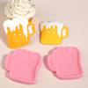 2 Pcs Creative Beer Shape Silicone Molds, Cute Beer Cup Fondant Mold, For Kitchen Baking, Candy, Biscuits, Chocolate, Cake Decoration, Chewing Gum,