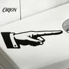 Moisture Proof Bathroom Decor Glow in The Dark Toilet Sticker, Finger And Remind to Flush Stickers Design, Waterproof PVC Fluorescent Decal