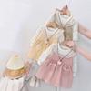 Girls Spring Autumn Fake Two Piece Princess Dress Cute Lace Trim Children Clothing