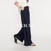 YERAD Women's Tencel Linen Blend Straight Wide-Leg Pants