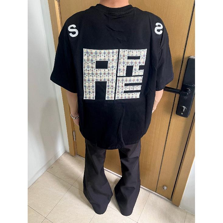 Summer Short Sleeve t Men's T-Shirt English Graffiti Letter Print Trendy Cotton T-Shirt Fashion Brand Top