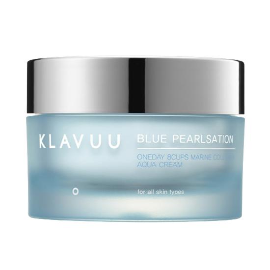 Klavuu Blue Pearlsation One Day 8 Cups Marine Collagen Aqua Cream 50ml – Deep Hydration & Firming Moisturizer