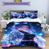 3pcs Demon Slayer Shinobu Kocho pattern bedding set duvet cover set includes duvet cover &pillowcases, perfect all season bedroom decoration & gift