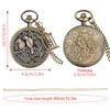 Two Little Birds Retro Style Quartz Pocket Watch Chain Steampunk Necklace Pendant Fob Watch Animal Clock with Birdcage Accessory