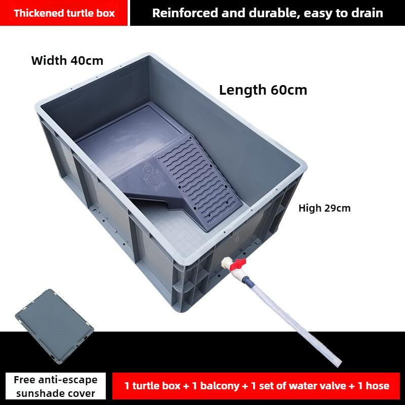 Large Turtle Tank Aquarium Long Length Turtle Box Big Thickened Drainage Turtles Terrarium House Pool Water Platform Reptiles