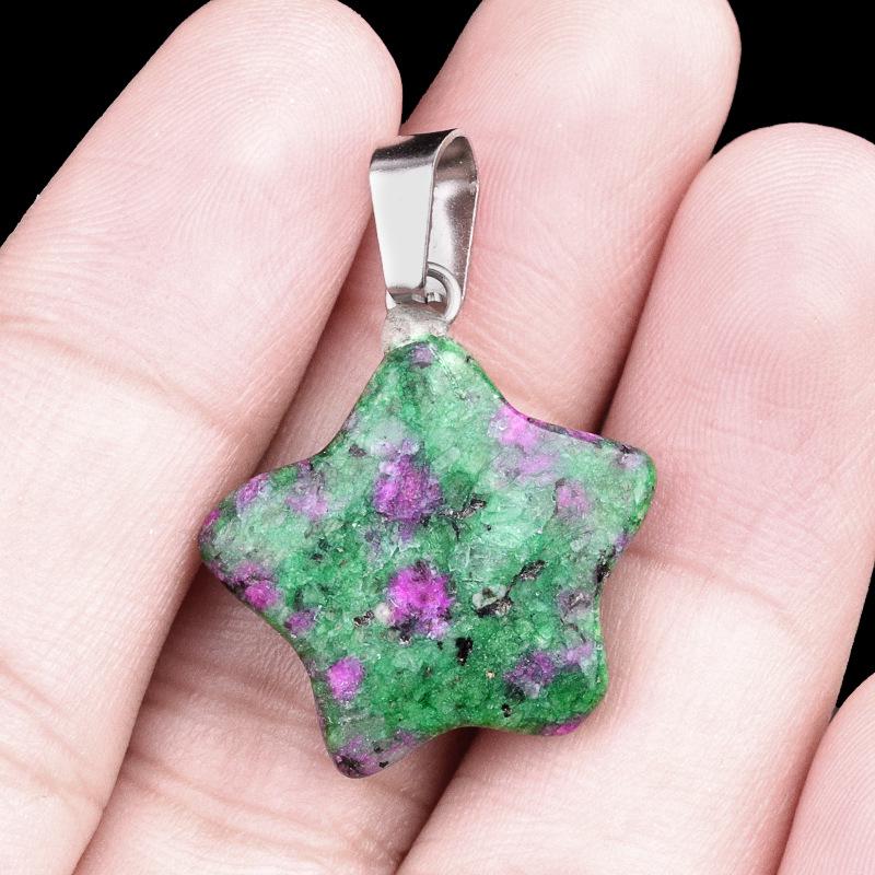 1460-20mm Pięcioramienna Gwiazda Naturalny Kamień Półszlachetny Wisiorek do Biżuterii DIY