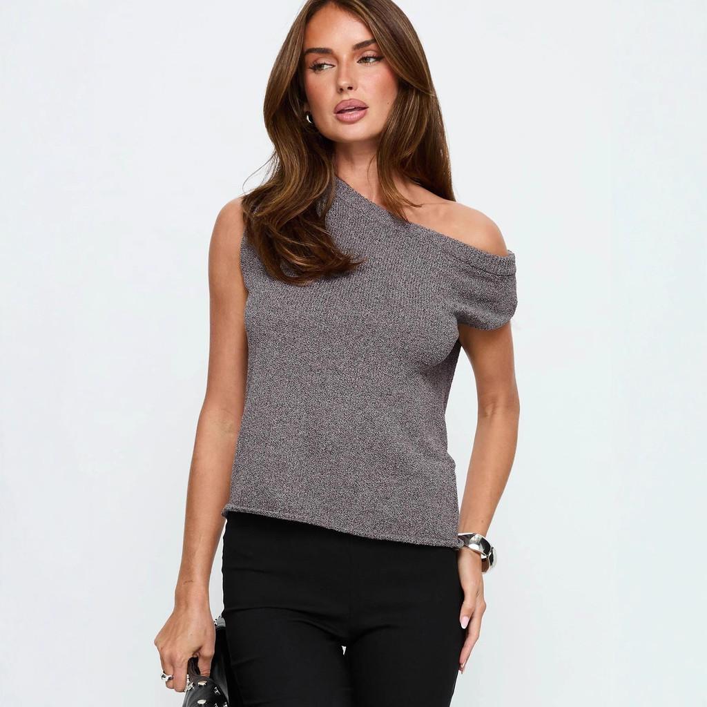Street Style Womens Knit Camisole With Off Shoulder Design For Summer Fashion