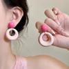 Dopamine Floral Shell Earrings: Colorful, Unique, Exaggerated Drops for Women - Perfect Spring Accessory.