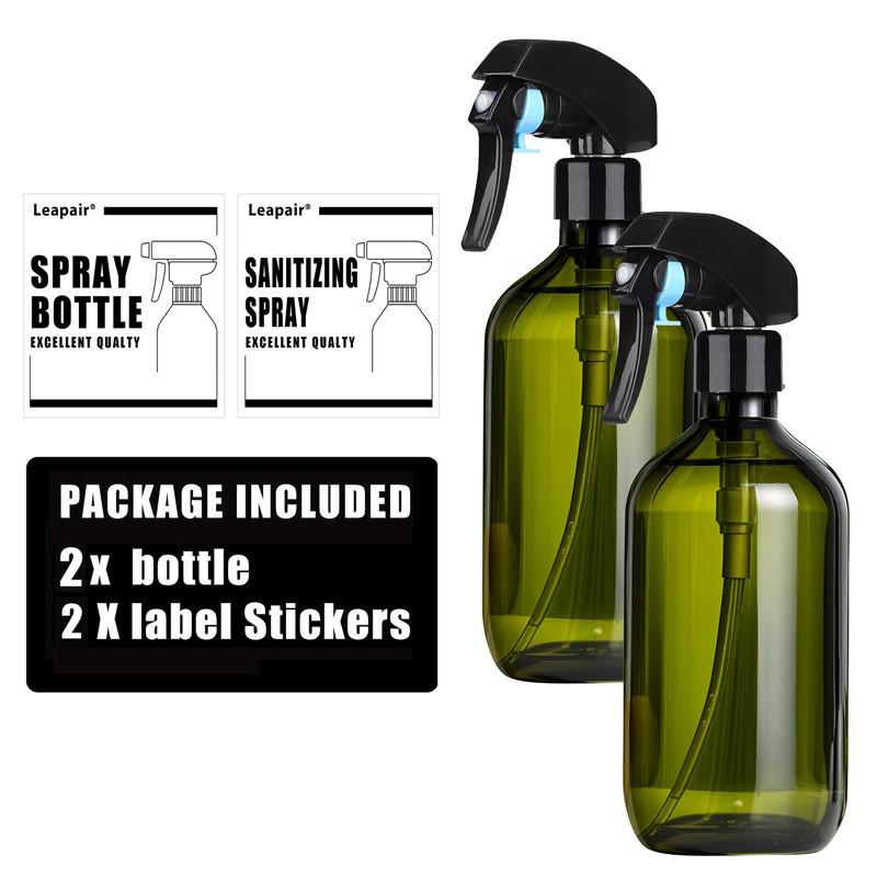 500ml Etiketli Yeniden Doldurulabilir Sprey Şişeleri Plastik Taşınabilir Tetik Sprey Şişesi Bahçe Bitki Mutfak İçin Makyaj Aracı