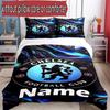 3pcs Duvet Cover Set (1*Duvet Cover + 2*Pillowcase, Without Core), Custom Name football club F.C Pattern Bedding Set, Home Bedroom Decor Gift