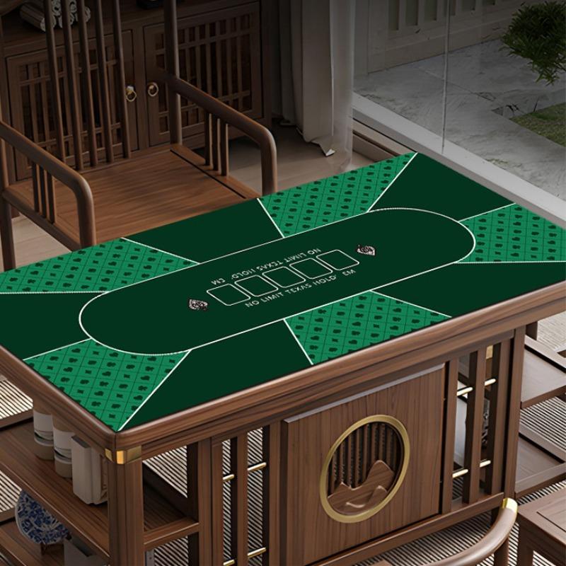 120*60cm Folding Poker Mat Texas Hold'em Poker Rubber Mat Playing Cards Topper for Tables Portable Pokers Table Top Layout