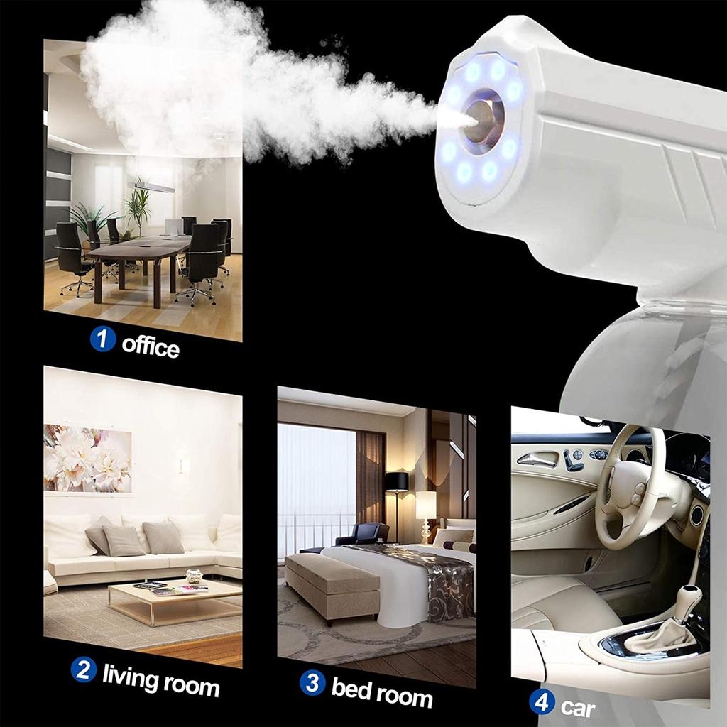 800ml Portable Wireless Sprayer Machine Blue Light Nano Steam Sprayer Disinfection Atomizing Sprayer USB Charging 1000W