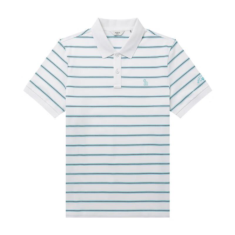HAZZYS Men's Color-Block Striped Cotton Stretch Polo Shirt
