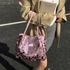 Yogodlns New Shiny Sequins Women's Shoulder Shopping Bag Glitter Handbag Large Capacity Clutch Purse Fashion Party Accessory for Ladies
