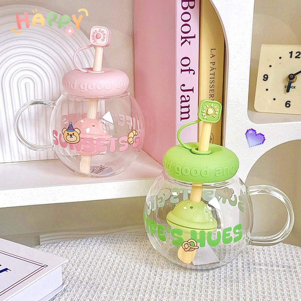 New glass cup girls high value double layer high temperature explosion proof fat planet cup