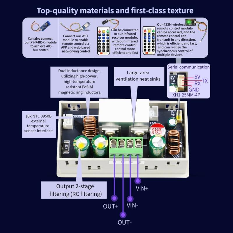 Regulated Power Supply Converter 0~40V 60W Step Down Stabilized Voltages Current Regulator Step Down Module Enduring
