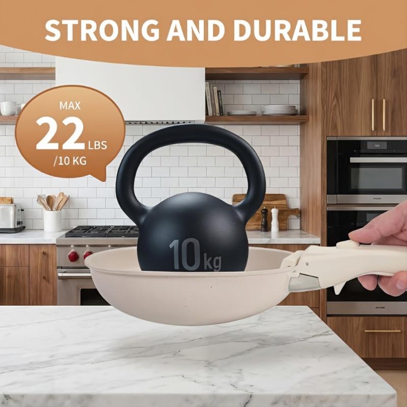 1/2pcs Detachable Pot Handle Versatile Pans Grip for Universal Pot Lifter Anti-scald Replaceable Clamp Kitchen Cookware Access