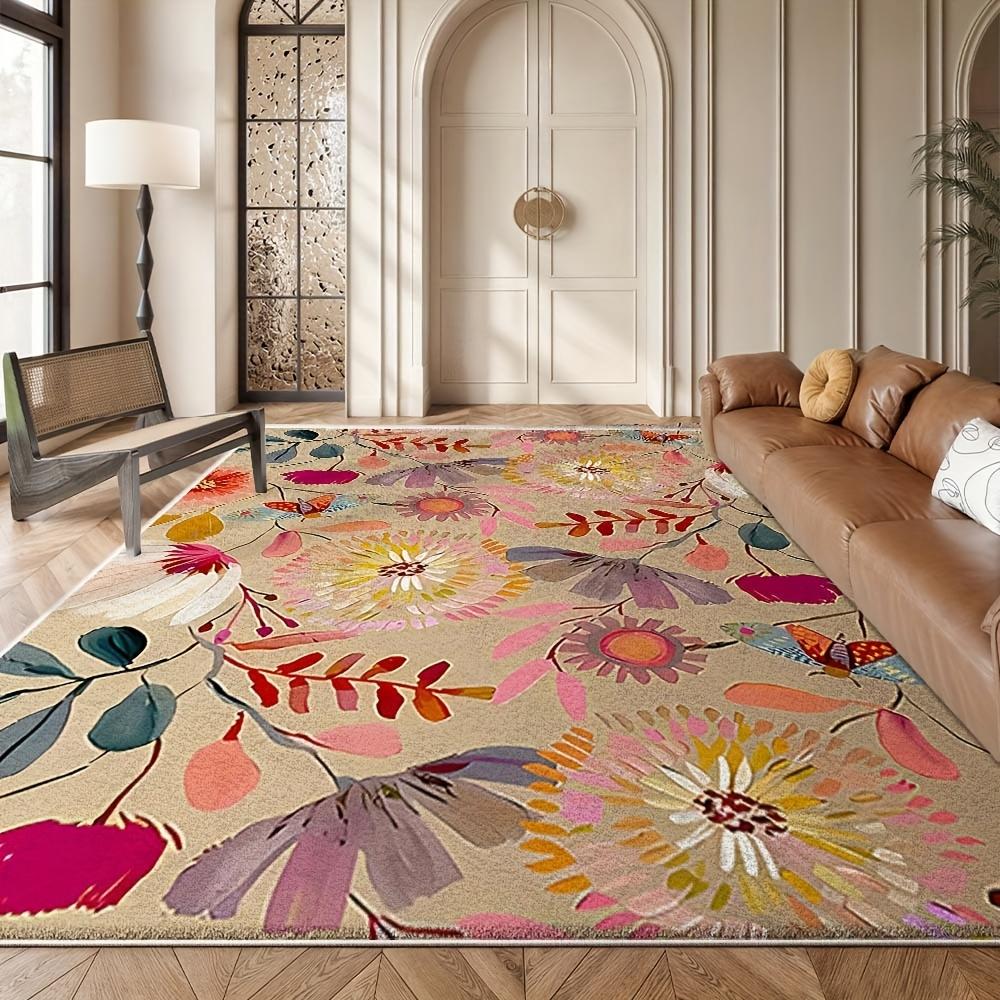 

Velvet Geometric Gradient Area Mat Super Soft Thickened Plush Bottom Anti Slip Machine Washable Living Room Bedroom Office 50x80cm20x31in