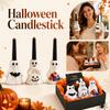3 Piece Halloween Candle Holder Set, Cute Resin Tabletop Decor for Mantel and Party