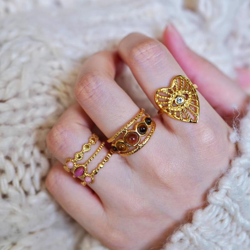 Adjustable Open Chic Finger Ring For Women Featuring Unique Geometric Design And Stylish Material Copper