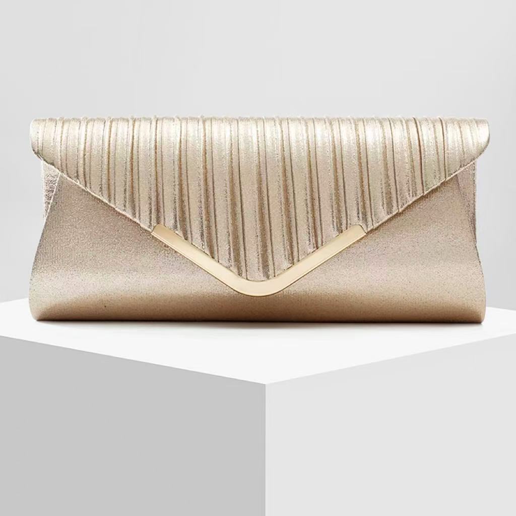 

Pleated handbag banquet clutch bag dress bag party bag wedding chain bag light luxury crossbody handbag