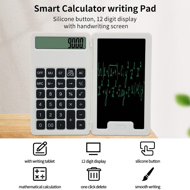 School Supplies Students Gift Calculator Electronic 12 Digits Calculator with 5 Inches Writing Tablet