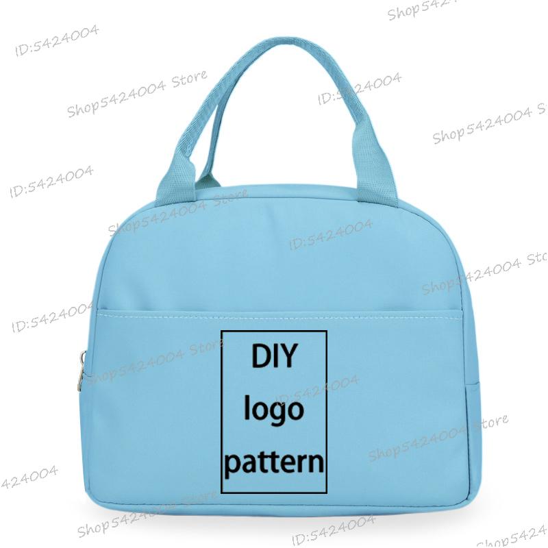 New Customized Images Bento Bag Kids  Y2K Insulated Lunch Box Bag Office Worker DIY Logo Pattern Lunch Bags