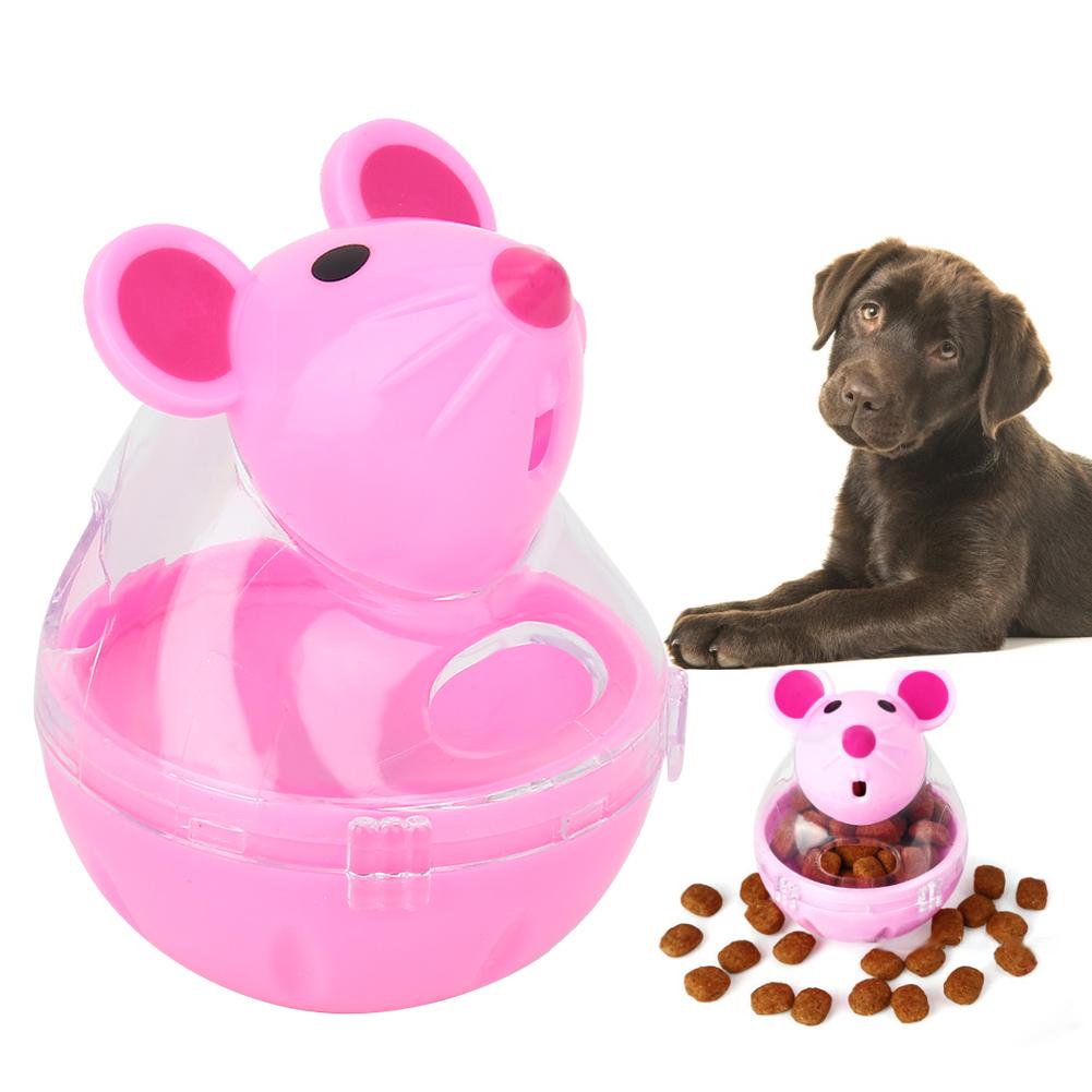 Pet Cat Dog Leakage Feeder Slow Food Dispenser Mice Tumbler Design Ball Toy