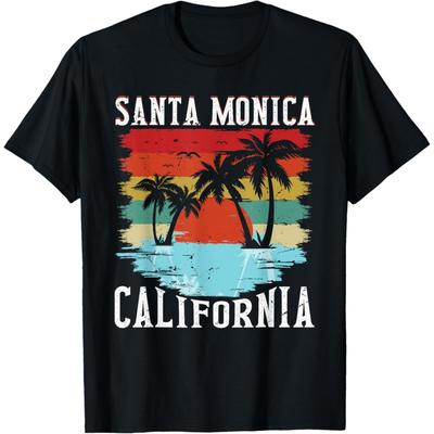 California Santa Monica Beach Summer Vacation T-Shirt(6)