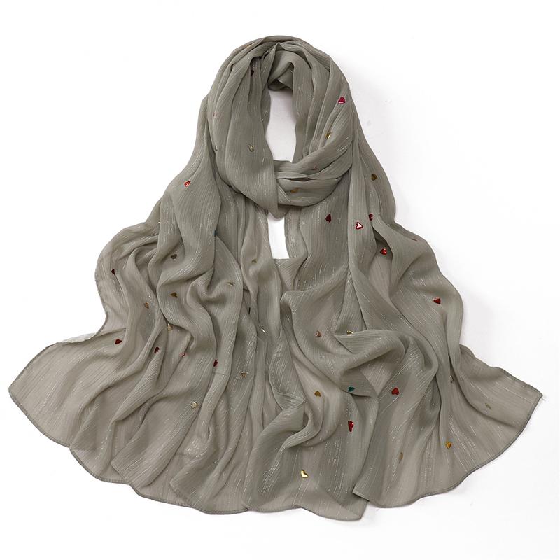 Plain Rhinestone Crystal Bubble Chiffon Hijab Shawls Long Bling Bling Wrap Ramadan Muslim Hijab Bufandas Women Islamic Turban