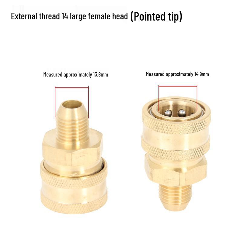 High-Pressure Water Gun Quick Connector for Car Washer, Pipe Cleaning Machine, Copper Accessories