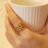Elegant Vintage Pearl & Zircon Ring for Women - Versatile Niche Design Jewelry