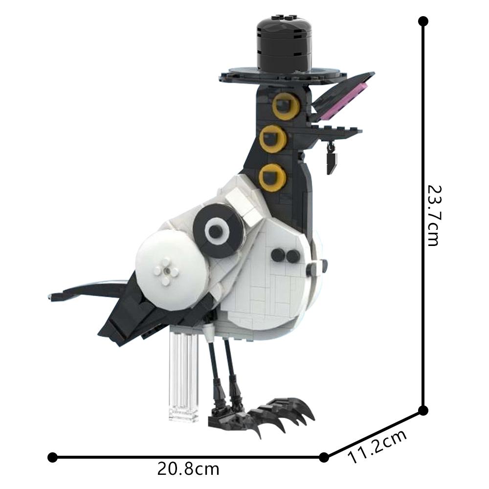 

MOC K-pop Demon Hunters Magpie Model Building Blocks Rumi Figure Sussie Demonic Magpie Lion Crow Animal Bricks Toy Gift PDF instruction