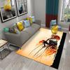 3D Vintage Cool Classic Motorcycle Carpet Oil Painting Art Carpet Home Bedroom Living Room Decorations Rug Bathroom Non-Slip Mat