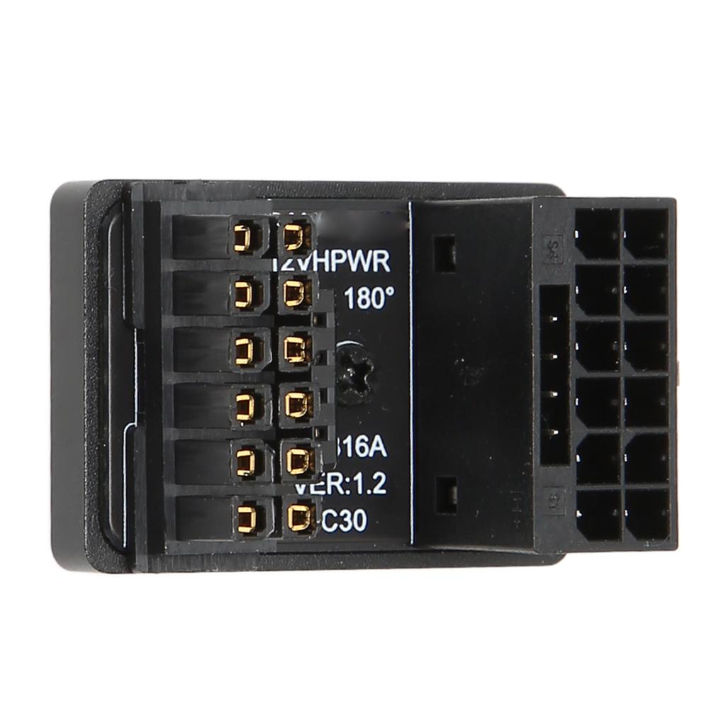 GPU PCIe Connector 600W 12V HPWR 16P To 16P Male To Female 180 Degrees GPU Power Adapter Board for Desktop Computer