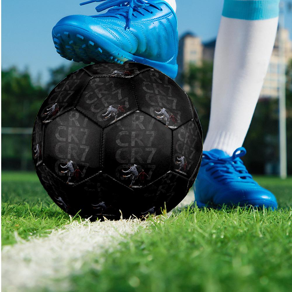 Cristiano Ronaldo Theme Soccer Ball Size 5 Soccer Ball Soft Touch Professional Training Football for Outdoor Sports