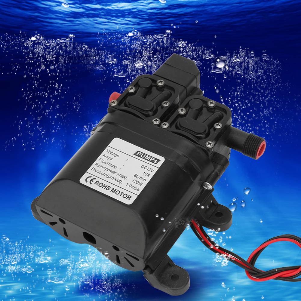 DC 12V 120W High Pressure Self Priming Diaphragm Water Pump with Automatic Pressure Switch
