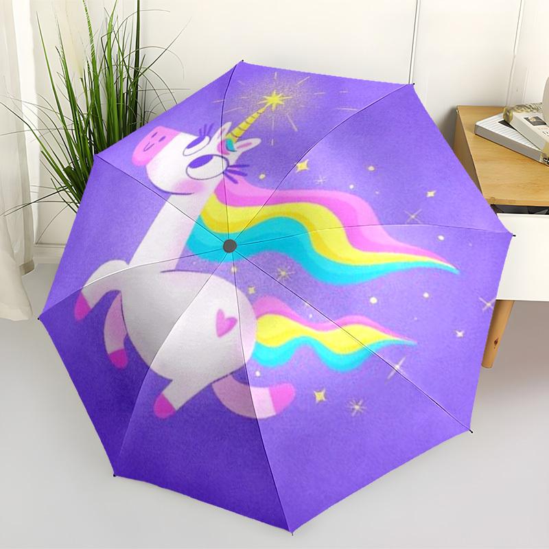 

1pc Unicorn, Rainbow Automatic Open/Close Umbrella, Folding Compact Umbrella with Lightweight Design for Women/Men yy251028163