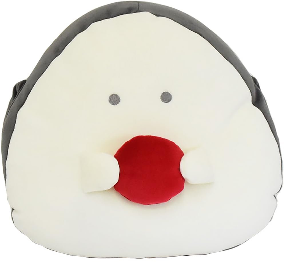 Ippinsha Gyutto Ume 30 x 16 x 30 47103 Onigiri-san Onigiri-san Cushion, Mochi-Mochi, Approx. cm, Gift,