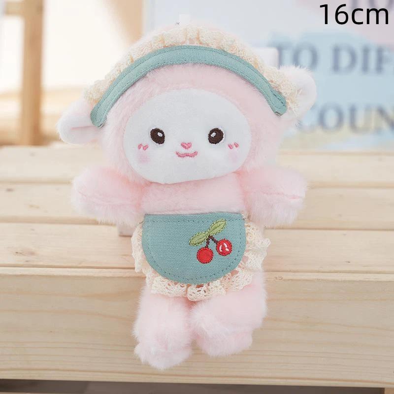 Little Sheep Plush Keychain Adorable Fluffy Animal Stuffed Doll Pendant Unique Gift for Children Friends