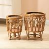 With Legs Flower Stand Plaited Flower Pot Shelf High Value Flower Basket