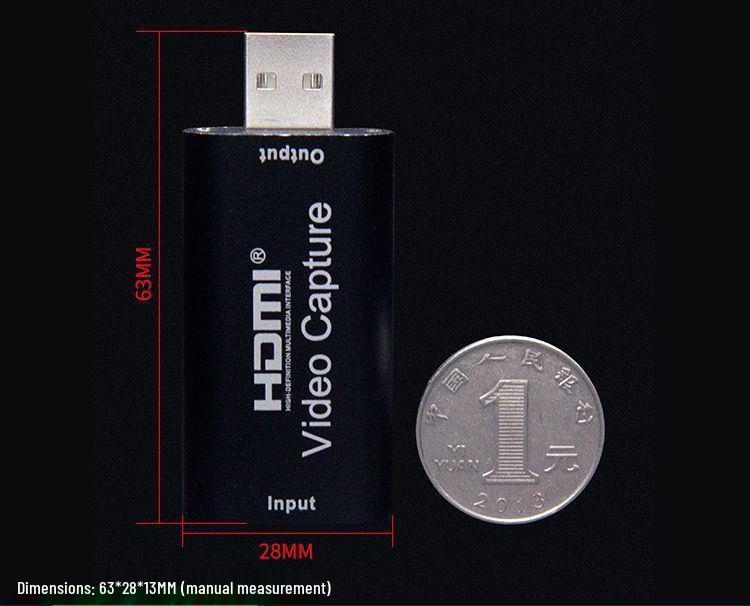HDMI To USB High-Definition Capture Card for Laptop Monitoring & Game Live Streaming with Switch/PS4 Compatibility