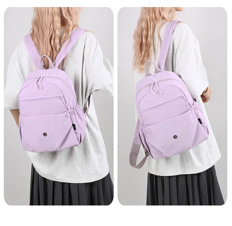 Macaron Color Backpack - Solid Candy Hues for Students